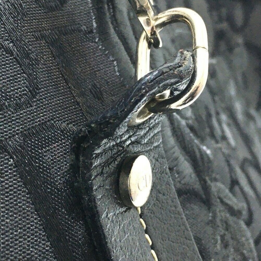 DIOR Flower Embroidery Trotter Shoulder Tote Bag L - Picture 9 of 10
